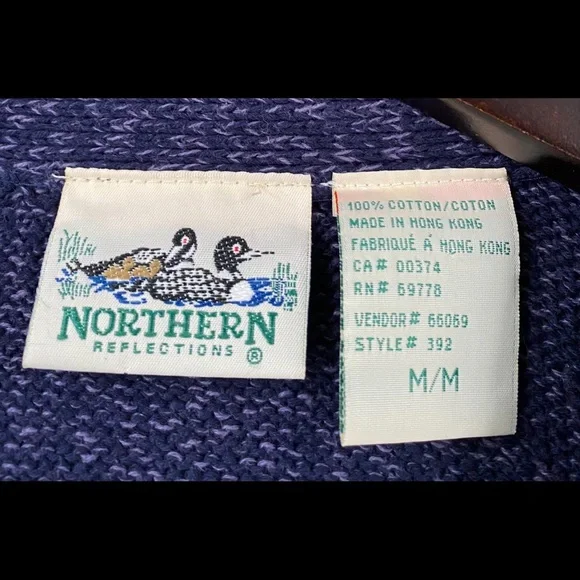 VTG 90’s Nature Scene Ducks Squirrels Embroidered Cardigan Sweater Women Medium - Picture 7 of 9